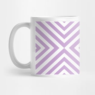 Abstract triangles geometric pattern - purple and white. Mug